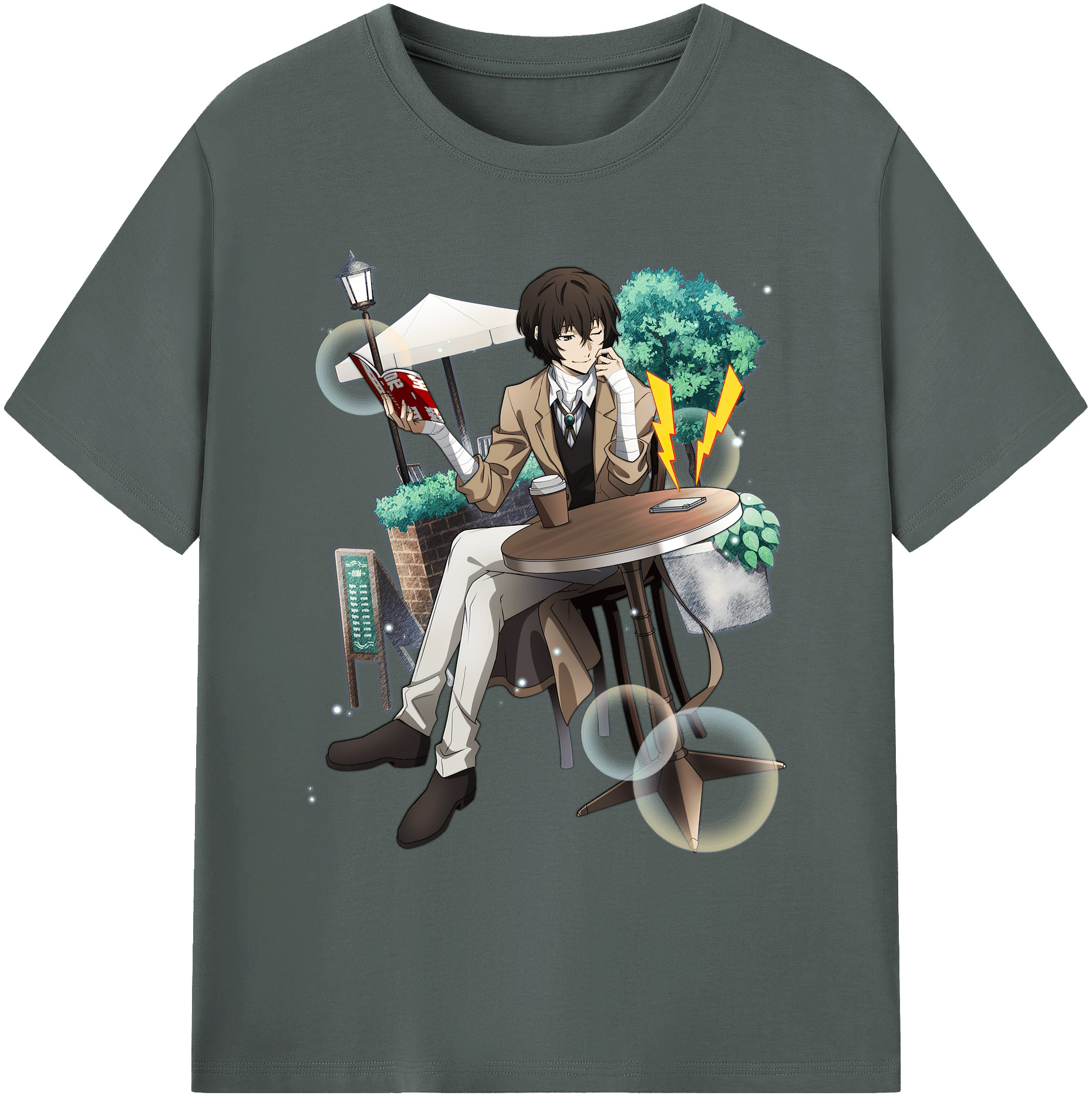 （画像用） 文豪ストレイドッグス Bungo Stray Dogs 綿100％ メンズ半袖Tシャツ｜肌触りやわらか＆通気性